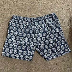 Sundance Blue Floral Cotton Shorts XL